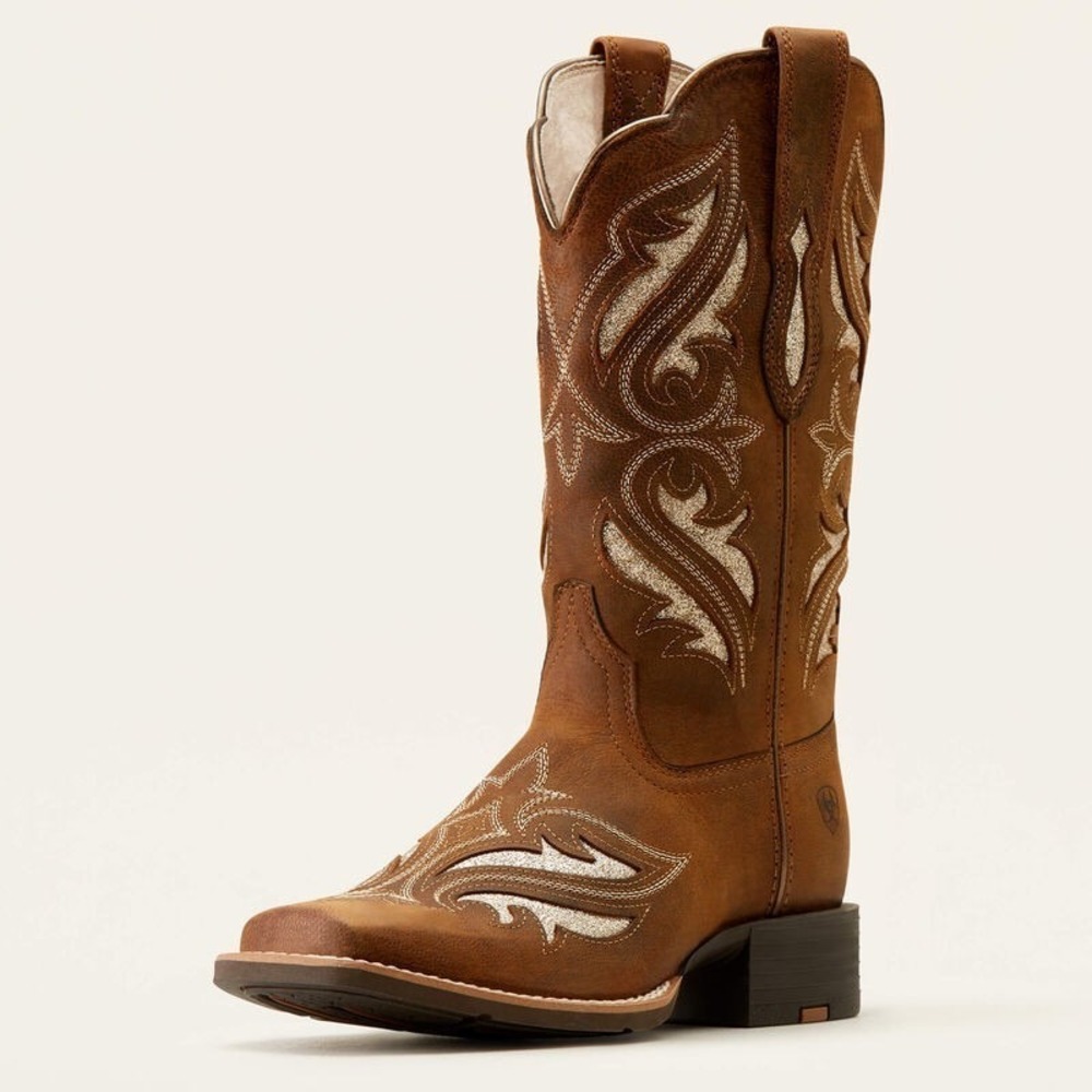 Ariat® (Women's 7.5 WIDE) Round Up Bliss™ Western Boot, Sassy Brown - $220